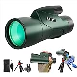Gosky 12x55 HD Monocular Telescope with BAK4 Prism & FMC Lens, Lightweight with Smartphone Adapter -...
